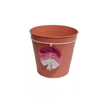   Bádog Kaspó Levél Logó 140-B-534/M - D19*18H*D14cm (30/#)