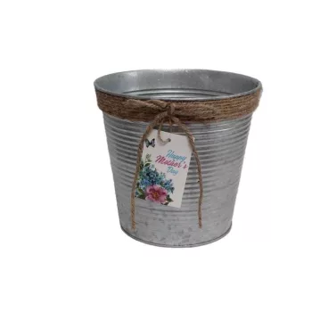 Bádog Kaspó Anyáknapi 140-B-530/M - D19*18H*D14cm (60/#)