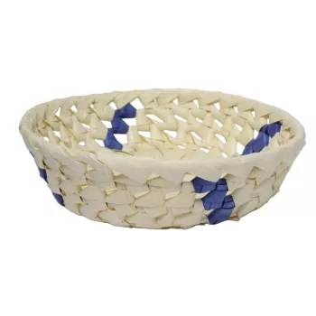   Fonott Kosár Pálmalevél Kerek 8-PL-01 - D20*H5cm (10/gy_120/#)