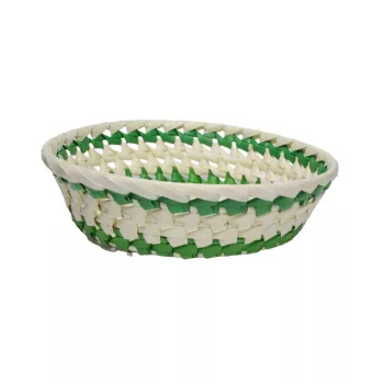   Fonott Kosár Pálmalevél Kerek 8-PL-04 - D26*H7cm (10/gy_160/#)