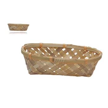   Bambusz Kosár Ovál Natúr ''Texas'' 8-2402 - 20*12*H5cm (10/gy_320/#)