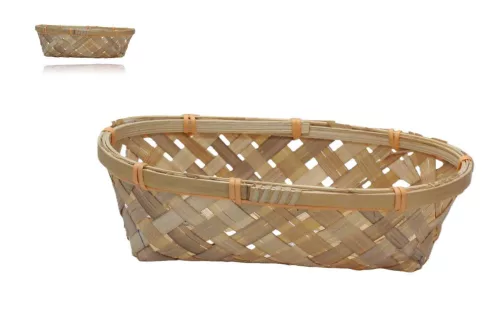 Bambusz Kosár Ovál Natúr ''Texas'' 8-2402 - 20*12*H5cm (10/gy_320/#)