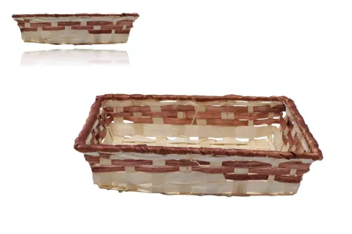 Bambusz Kosár Tégla 8-2404 - 24*18*H6cm (10/gy_180/#)