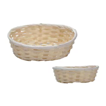   Bambusz Kosár Ovál Natúr 8-2411 - 20*14*H6cm (10/gy_240/#)