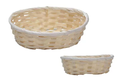 Bambusz Kosár Ovál Natúr 8-2411 - 20*14*H6cm (10/gy_240/#)