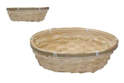 Bambusz Kosár Ovál Natúr 8-2412 - 20*12*H5cm (10/gy_270/#)