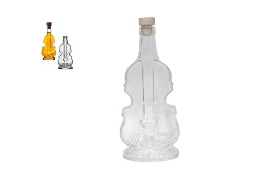 Palack Üveg Hegedű+Dugó 0.5 Literes