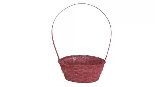 Bambusz Florentin Ovál Antikolt Piros 66-2-A/P 30*22*H13/49cm (80/#)
