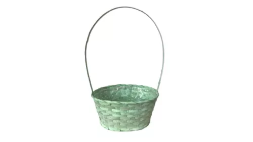 Bambusz Florentin Ovál Antikolt Zöld 66-2-A/Z 30*22*H13/49cm (80/#)