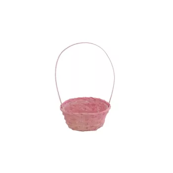   Bambusz Florentin Ovál Antikolt Kicsi Pink 66-22-A/PI 22*17*H10/36cm (90/#)
