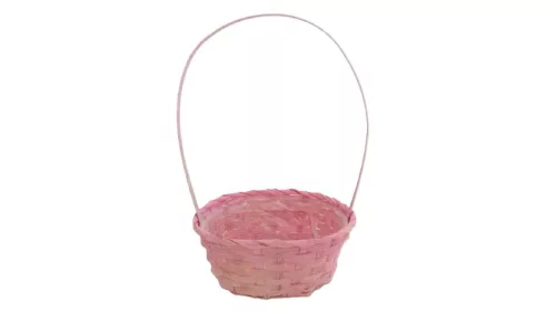 Bambusz Florentin Ovál Antikolt Kicsi Pink 66-22-A/PI 22*17*H10/36cm (90/#)