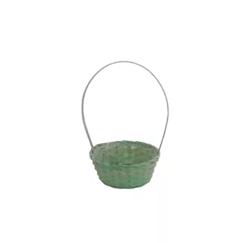  Bambusz Florentin Ovál Antikolt Kicsi Zöld 66-22-A/Z - 22*17*H10/36cm (90/#)