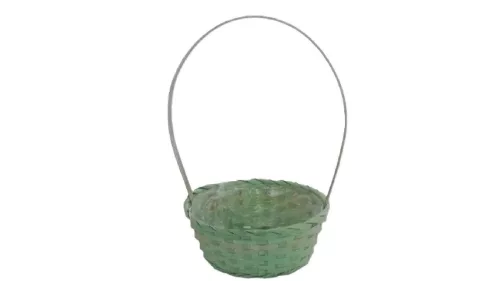 Bambusz Florentin Ovál Antikolt Kicsi Zöld 66-22-A/Z - 22*17*H10/36cm (90/#)