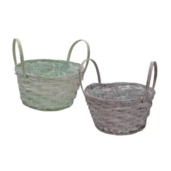   Fonott Kosár Kerek Füles Színes 20cm 66-120/Mix (10/gy_120/#)
