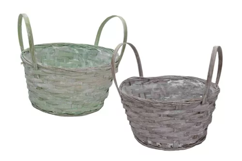 Fonott Kosár Kerek Füles Színes 20cm 66-120/Mix (10/gy_120/#)