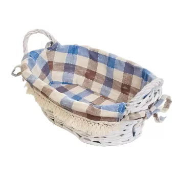 Vessző Kosár Ovál Füles Textiles 68-104 26*19*H10 (60/#)