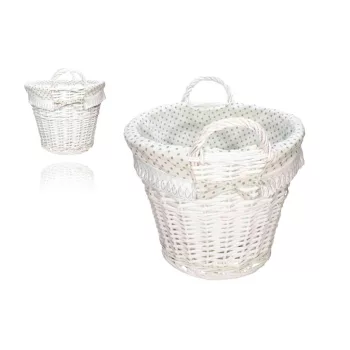   Vessző Szennyestartó Kerek Textiles 38*33cm 68-SZT-40 (6/#)