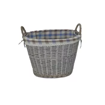   Vessző Szennyestartó Kerek Textiles 43*32cm 68-SZT-41 (6/#)
