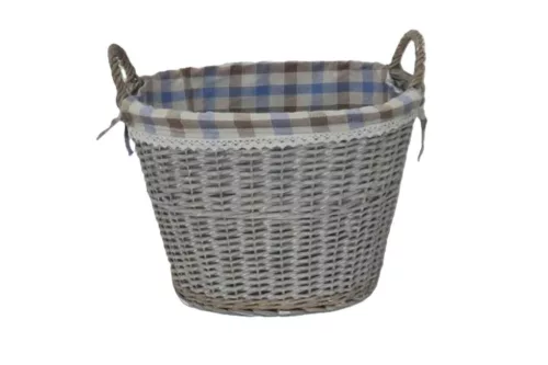 Vessző Szennyestartó Kerek Textiles 43*32cm 68-SZT-41 (6/#)