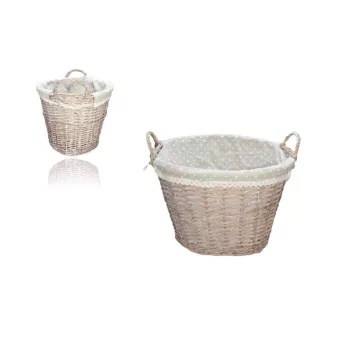   Vessző Szennyestartó Kerek Textiles 43*32cm 68-SZT-44 (6/#)