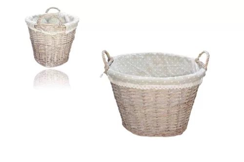 Vessző Szennyestartó Kerek Textiles 43*32cm 68-SZT-44 (6/#)