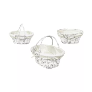   Bevásárló Kosár Textiles Lf. Fehér 68-95/W 35*27*H15cm (12/gy_24/#)