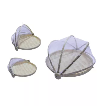 Bambusz Kosár Kerek Étálhálóval 30cm (8-1/H) (64/#)