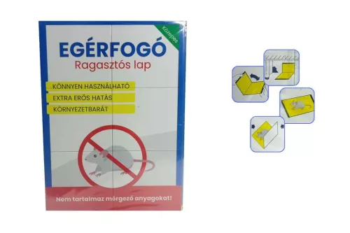 Egér- és Rovarfogó Ragasztós Lap Közepes 21*16cm (100/#)