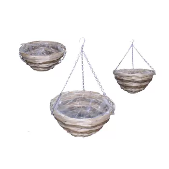 Függő Kaspó Bambusz Színes 17-2508 - D30*H15cm (20/#)