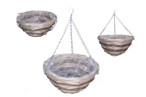 Függő Kaspó Bambusz Színes 17-2508 - D30*H15cm (20/#)