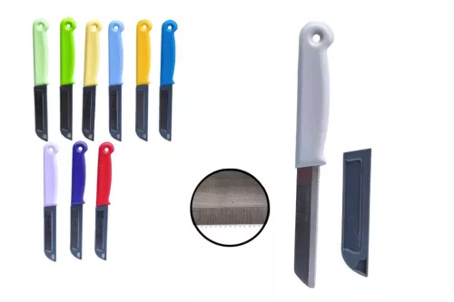 Kés Solingen 9cm Recés Színes Nyéllel 6 Db Pengevédővel (36/#_432/sor_5184/rkl)
