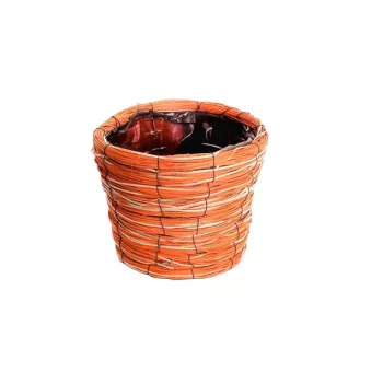 Kaspó Rattan Orange 7-K197/O - Dia20*H16cm