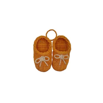 Pantofi Rattan Portocaliu 38-299 - 16*16*H7cm