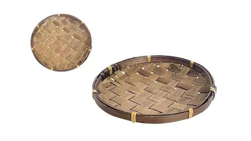 Coș de bambus Pille Brown 8-A-04/BR - D15*H2cm