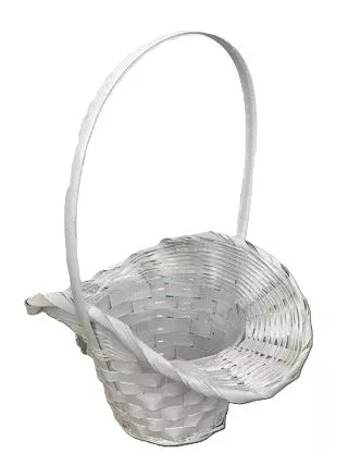 Bambusz Flor. Fehér 66-54/W - 22*17*H13/30cm (8/gy_72/#)