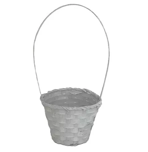 Bambusz Flor. Fehér 66-38/W - D13*H9,5/29cm (10/gy_150/#)