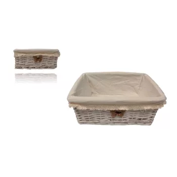 Vessző Láda Fehér 68-62/S - 34*21*H14,5cm (8/#)