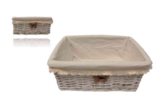Vessző Láda Fehér 68-62/M - 39,5*26*H16,5cm