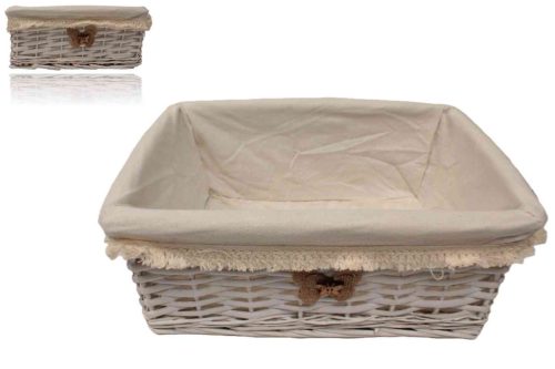 Vessző Láda Fehér 68-62/L - 46*32*H18,5cm