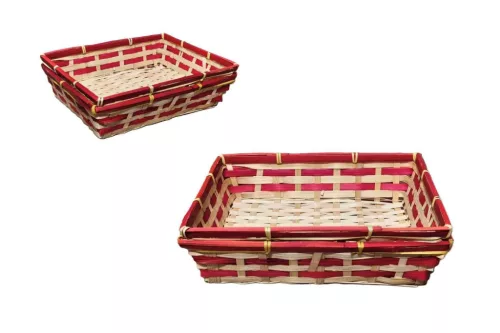 Bambusz Kosár Tégla Piros 8-312