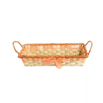 Coș de bambus Brick Orange Ribbon 8-97 - 30*14*H6cm