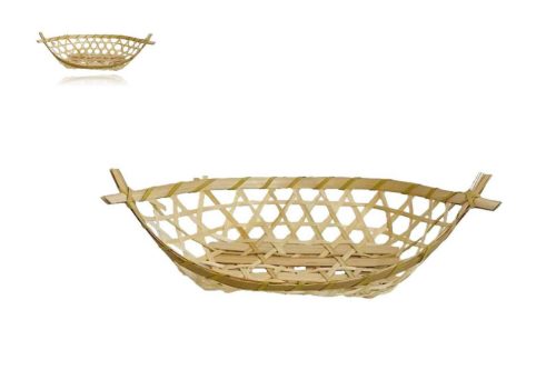 Coș din bambus Cârlig Barcă Natural 8-85/N - 25/27*12*H4/11cm