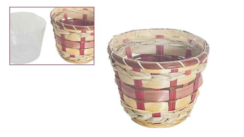 Bambusz Kaspó 66-07 - D17*H13cm