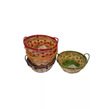 Cos de bambus Mix cu urechi rotunde 8-177 - D20*H9/12cm