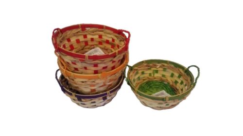 Cos de bambus Mix cu urechi rotunde 8-177 - D20*H9/12cm