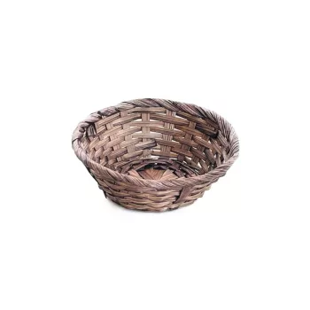 Bambusz Kosár Kerek Barna 8-41/BARNA - D14*H5cm (400/#)