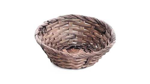 Bamboo Basket Round Brown 8-41/BROWN - D14*H5cm