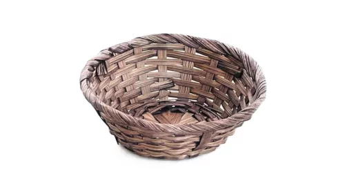Bambusz Kosár Kerek Barna 8-41/BARNA - D14*H5cm (400/#)