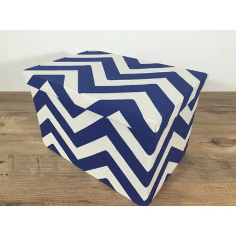Textile Box Mobile, Zigzag Blue 55-LM-170 - 34*23*H22cm