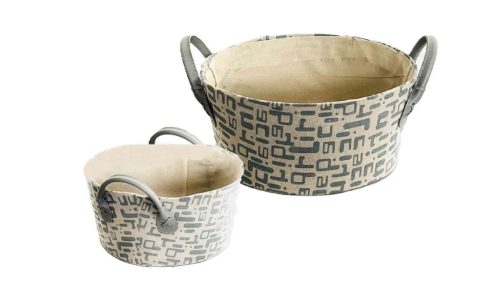 Textilbox Grauer Buchstabe 14-L-80 - D26*H12cm